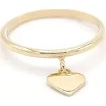 Zlatý prsten se zavěšeným srdíčkem 1,30g