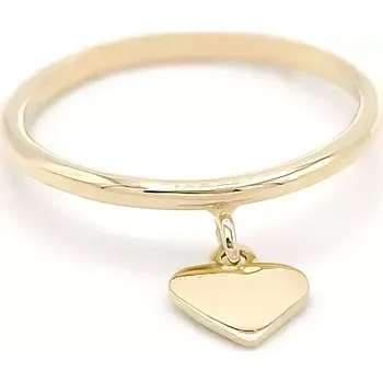 Prsten Zlatý prsten se zavěšeným srdíčkem 1,30g