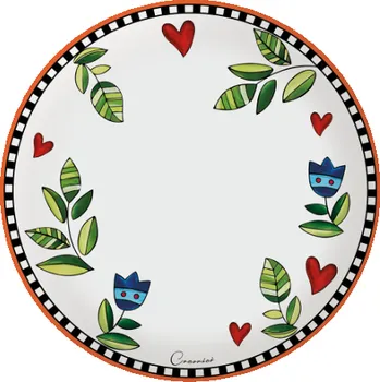 Talíř Egan Cocoricò Sada 6 jídelních talířů 27 cm Oranžová