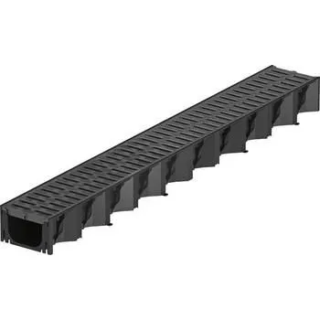 Aco SELF HEXASELF žlab 1000mm líniový, s plastovým roštem, polypropylen, černá