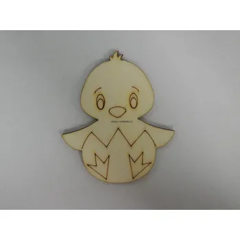 Překližka Dřevěný výřez z překližky, KUŘÁTKO KLUK, 6x5,2cm, 1ks