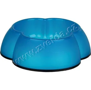 Miska pro psa Plastová miska trojlístek s gumou 0,25 l/15 cm