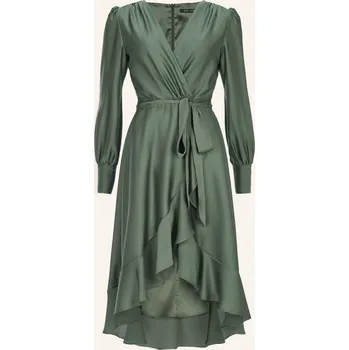 Dámské šaty Swing Dámské Saténové Šaty, zelená, 36