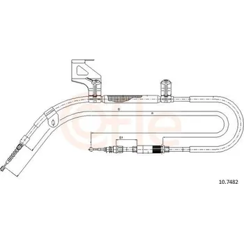 Auto-moto Tažné lanko, parkovací brzda COFLE CFE10.7482