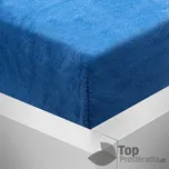 OBOUSTRANNÉ Mikroplyšové prostěradlo DELUXE 90x200 - Tmavě modrá
