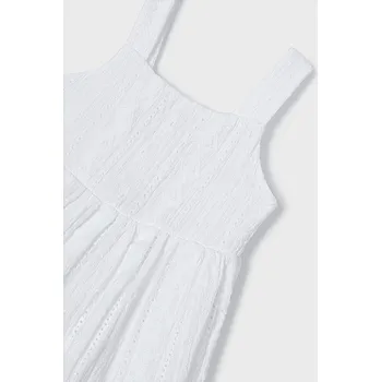 Dívčí šaty Dívčí madejrové šaty Mayoral 3950 bílé Velikost: 122, barva: bílá
