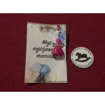 HandMade by VeJa Dárková karta - Moji nejúžasnější mamince s přívěškem
