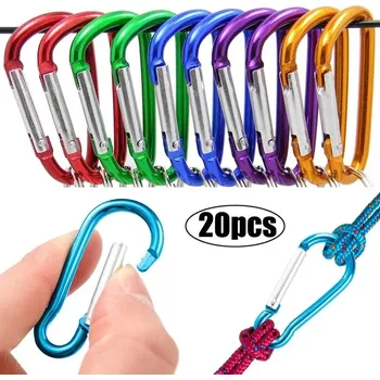 Odolná hliníková karabina | barevná karabinka 20 ks