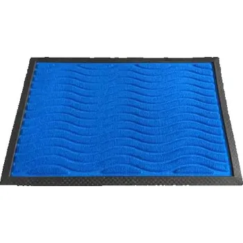 Rohožka PRECIS - rohožka 40x60cm PP + guma - obdélník, modré vlny
