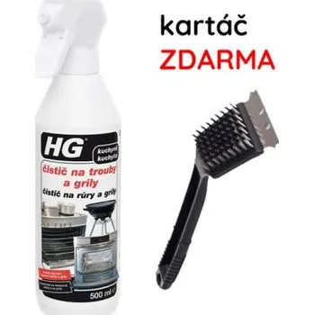 HG Čistič na trouby a grily 500 ml + kartáč na čištění grilu ZDARMA