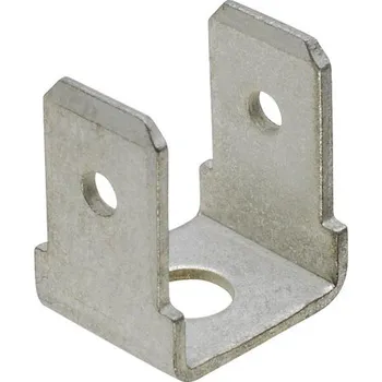 Auto elektroinstalace Nýtovací konektor 6,3mm - dvojitý 90°, Ø otvoru: 3,2mm, balení 100ks<br />Výrobce: IMP - 425883