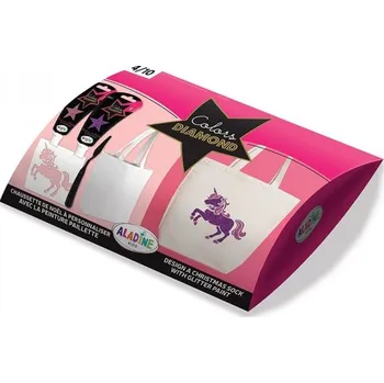 Výtvarná sada Kreativní sada Aladine Colors Diamond - Jednorožec, taška