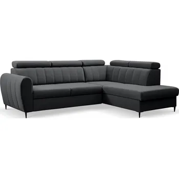 Sedací souprava Rozkládací rohová sedačka FOREWER tmavě šedá