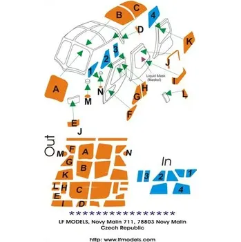 Plastikový model LF model 1/72 Canopy mask Scout/Wasp
