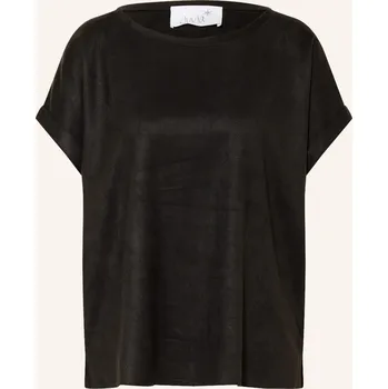Dámské tričko Juvia Dámské Tričko V Koženém Vzhledu, černá, 36