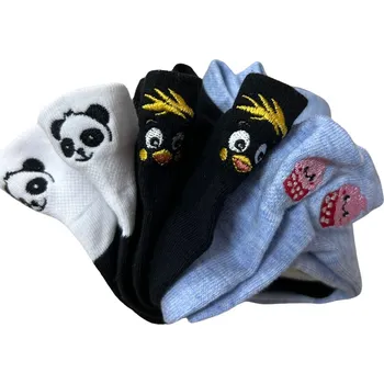 Dámské ponožky Ponožky s výšivkou 36359 Barva: Modrá, Velikost: 39-42 (26-28), Počet párů v sadě: 3