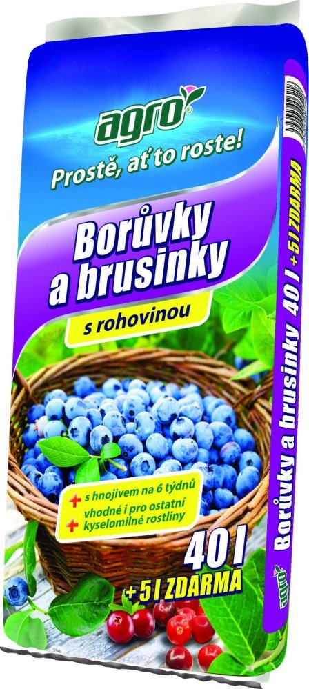 AGRO Substrát pro borůvky a brusinky 45 l (00189A) s rohovinou