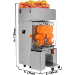 G.Gastro Automatic Orange Juicer - 200W - 63kg - with 20 oranges/min, orange size 40–90mm, automatic feed, self-service - Stainless Steel