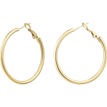 Náušnice ORNAMENTI Pozlacené náušnice Basic Medium Hoops gold