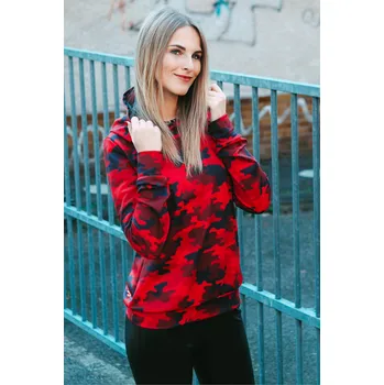 Dámská mikina UTOPY Dámská sportovní mikina Art of CAMO RED fullprint Velikost: XXL
