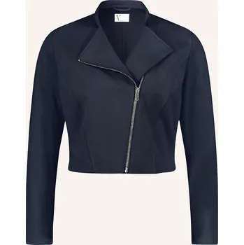 V By Vera Mont Dámská Cropped Bunda, tmavě modrá, 44