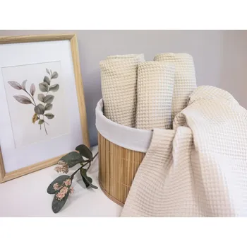 Ručník Polášek Ručník vafle krémový 100% bavlna Béžová Ručník 50x100