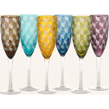 Sklenice Polspotten Sada 6 Skleniček Na Šampaňské, světle zelená /...