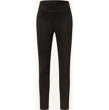 Juvia Dámské Legíny Elena V Koženém Vzhledu, černá, 34