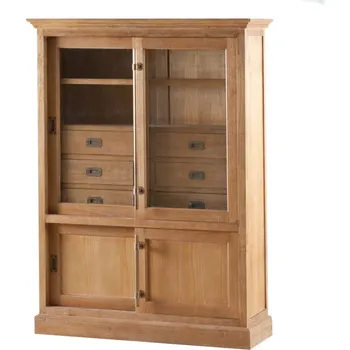 Knihovna Vitrína Chantal se 6 zásuvkami + dvířky, 115 x 40 x 159 cm