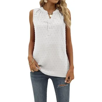 Dámská halenka Dámská letní halenka bez rukávů - více variant Bílá XL