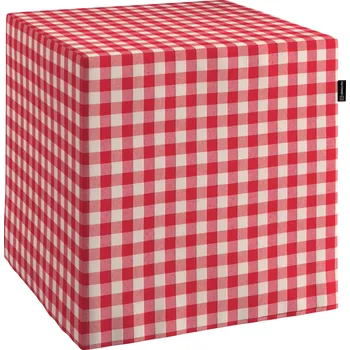 Taburet Sedák Cube - kostka pevná 40x40x40, červeno - bílá střední kostka, 40 x 40 x 40 cm, Christmas