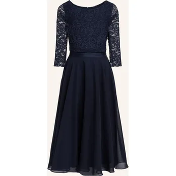 Dámské šaty Swing Dámské Koktejlové Šaty S Krajkou, tmavě modrá, 36