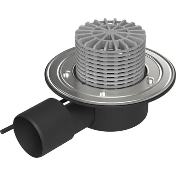 Odvodňovací žlab Terasová vpusť boční D50/75, příruba, topný kabel 10W