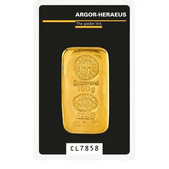 Argor-Heraeus zlatý slitek litý 100 g