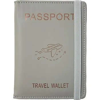 Obal na doklad Kufryplus Pouzdro na pas a karty s RFID ochranou WGK03 šedé