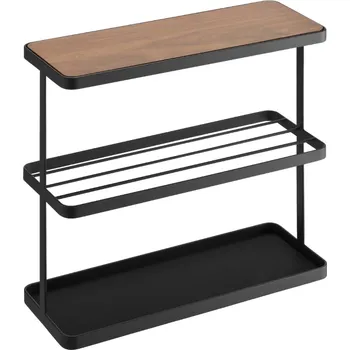 Toaletní stolek Černý kovový odkládací stolek Yamazaki Frame 48 x 18 cm