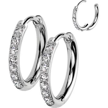 Náušnice Atreya Titanové kruhové náušnice Lorie Barva: Stříbrná, Velikost: 2 mm, Délka / Průměr: 10 mm