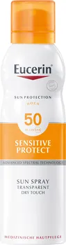 Přípravek na opalování Eucerin Dry Touch Sensitive Protect transparentní sprej SPF50 200 ml