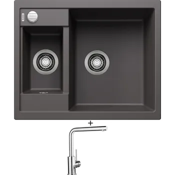 Granitový dřez Granitový dřez SET Blanco METRA 6 šedá skála s excentrem 518874 + Blanco MILA chrom 519414