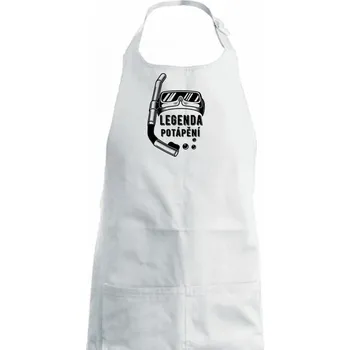 Kuchyňská zástěra Legenda potápění - Dámská zástěra na vaření - Univerzální velikost ( Bílá )