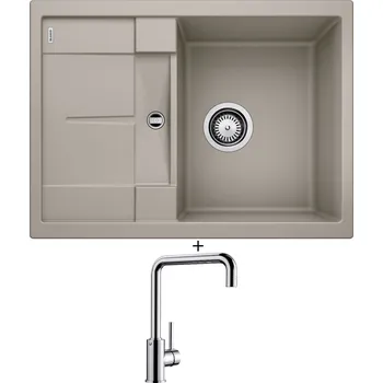 Kuchyňský dřez Granitový dřez SET Blanco METRA 45 S Compact tartufo 519569 + Blanco MILI chrom 519413