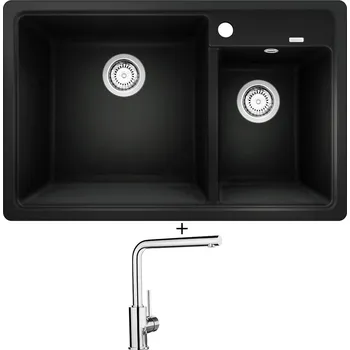 Granitový dřez Granitový dřez SET Blanco LEGRA 8 černá 526223 + Blanco MILA chrom 519414