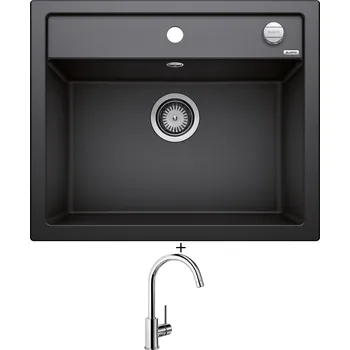 Kuchyňský dřez Granitový dřez SET Blanco DALAGO 6 antracit s excentrem 514197 + Blanco MIDA chrom 517742