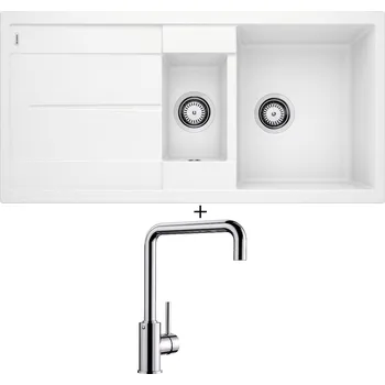 Granitový dřez Granitový dřez SET Blanco METRA 6 S bílá 513223 + Blanco MILI chrom 519413