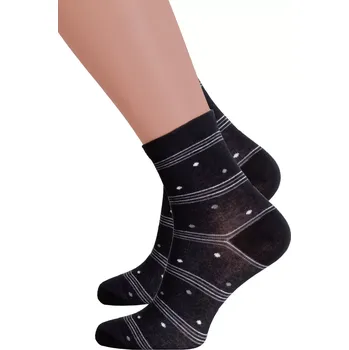 Dámské ponožky Dámské klasické ponožky Steven 099/808 Barva/Velikost: černá / 35/37