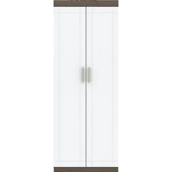 Šatní skříň Šatní skříň 2D TENESSI 80 cm, bergamo jilm a bílá lesk