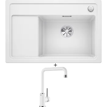 Granitový dřez Granitový dřez SET Blanco ZENAR XL 6 S Compact bílá 523778 + Blanco MILI bílá 523107
