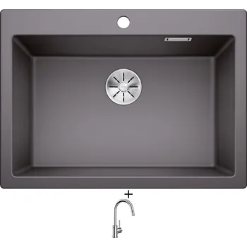 Granitový dřez Granitový dřez SET Blanco PLEON 8 šedá skála 523044 + Blanco MIDA-S chrom 521454