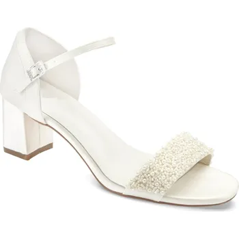 Dámské lodičky StudioAgnesSvatební obuv LAUREN saténové páskové smetanové Barva: IVORY smetanová, Velikost: 36, Materiál: Satén