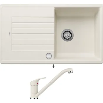 Granitový dřez Granitový dřez SET Blanco ZIA 5 S bílá soft s excentrem + Blanco DARAS bílá soft 526935